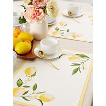 Design Imports Lemon Bliss Printed Placemat Set of 6