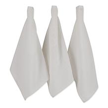Design Imports Recycled Cotton Waffle Kitchen Towels 6-pack
