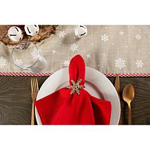 Design Imports Red Reindeer Embroidered Table Runner 14-inch x 70-inch