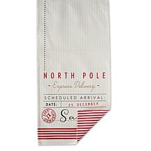 Design Imports Santas Workshop Christmas Reversible Table Runner