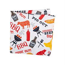 Design Imports Set of 6 BBQ Fun Print Outdoor Napkins