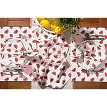 Design Imports Set of 6 Watermelon Print Outdoor Placemats