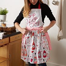 Design Imports Sip Sip Hooray Print Apron