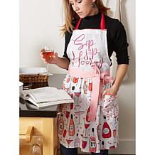 Design Imports Sip Sip Hooray Print Apron