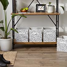 Design Imports Small Dots 11" Storage Cube 4-pack