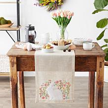Design Imports Spring Meadow Embroidered Table Runner 14" x 108"