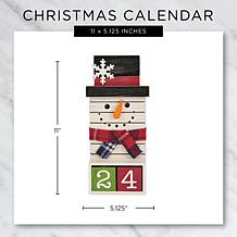 Design Imports Square Snowman Tabletop Block Calendar