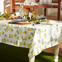 Design Imports Summer Lemons Vinyl Tablecloth - 70" Round
