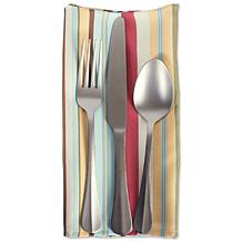 Design Imports Summer Stripe Outdoor Napkin Set of 6