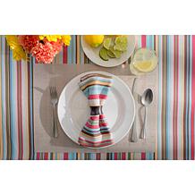 Design Imports Summer Stripe Outdoor Round Tablecloth - 60"