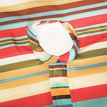 Design Imports Summer Stripe Outdoor Round Tablecloth w/Zipper - 60"