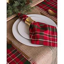 Design Imports Tartan Holiday Plaid Tablecloth - 52" x 52"
