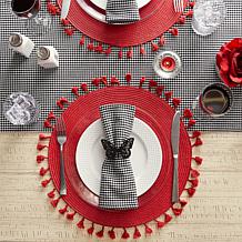 Design Imports Tassel Fringe PP Woven Round Placemat - Set of 6