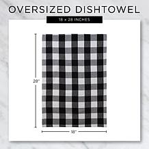 Design Imports Tri-Color Check Kitchen Towels 3-Pack