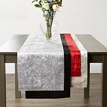Design Imports Velvet Table Runner - 14" x 108"