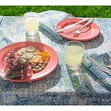 Design Imports Watercolor Paisley Outdoor Tablecloth - 60" x 120"