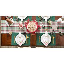 Design Imports Yuletide Plaid Table Runner - 14" x 108"