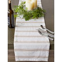 Design Imports Zig Dobby Stripe Table Runner - 14" x 72"
