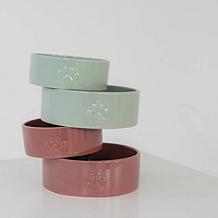 DexyPaws Blush Pink Ceramic Dog Bowl 26oz