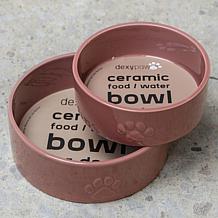 DexyPaws Blush Pink Ceramic Dog Bowl 26oz