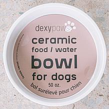 DexyPaws White Ceramic Dog Bowl 50oz