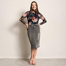 DG2 by Diane Gilman 2-pack Print/Solid Mesh Top