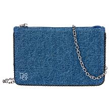 DG2 by Diane Gilman 30th Anniversary Denim Clutch w/Detachable Strap 