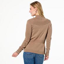 DG2 by Diane Gilman 3D Tech Knit Mock-Neck Sweater