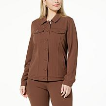 DG2 by Diane Gilman 4-Way All Day Stretch Knit Twill Jacket