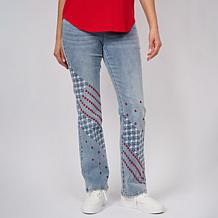 DG2 by Diane Gilman Americana Embroidered Bootcut Jean
