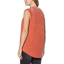 DG2 by Diane Gilman Burnout Jersey Pleat Front Swing Tank