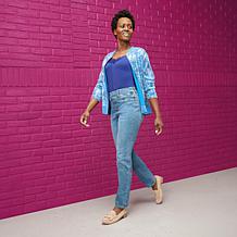 DG2 by Diane Gilman Coolmax® Shaper Stretch Denim Straight Leg Jean