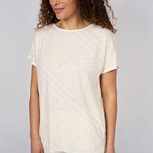 DG2 by Diane Gilman Cotton Modal Slub-Printed Dolman Tee