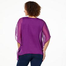 DG2 by Diane Gilman Crinkle Chiffon Easy Cape