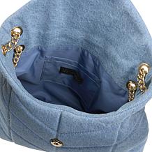 DG2 by Diane Gilman Denim Envelope Bag with Adjustable Chain Strap 