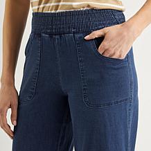 DG2 by Diane Gilman Dream Drape Smocked Waist Wide-Leg Jean