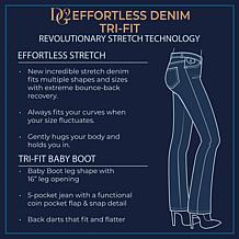 DG2 by Diane Gilman Effortless Stretch Denim Tri-Fit Baby Bootcut Jean