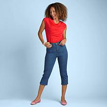 DG2 by Diane Gilman Effortless Stretch Denim Tri-Fit Capri