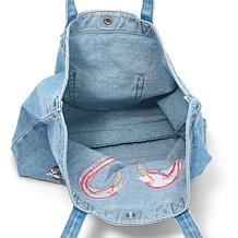 DG2 by Diane Gilman Embellished Denim Tote Bag