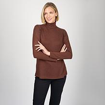DG2 by Diane Gilman Embellished Long-Sleeve Turtleneck Top