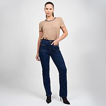 DG2 by Diane Gilman Embellished U-Neck Short-Sleeve Tee