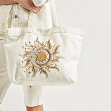 DG2 by Diane Gilman Embroidered Denim Tote Bag