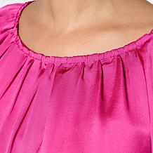 DG2 by Diane Gilman Hammered Satin Bubble Sleeve Top