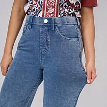 DG2 by Diane Gilman Knit Flex Denim Pull-On Wide-Leg Pant