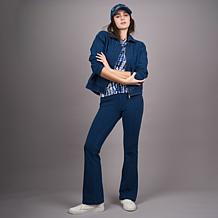 DG2 by Diane Gilman Knit Flex Pull-On Pintuck Bootcut Pant
