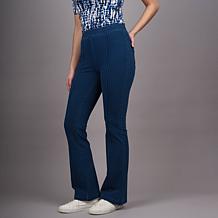 DG2 by Diane Gilman Knit Flex Pull-On Pintuck Bootcut Pant