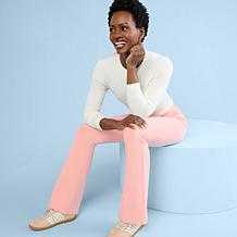 DG2 by Diane Gilman Knit Flex Pull-On Pintuck Bootcut Pant