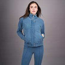 DG2 by Diane Gilman Knit Flex Zip-Front Seamed Jacket