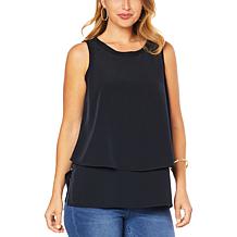 DG2 by Diane Gilman Everyday Jersey Embroidered Eyelet Tank - 20743614