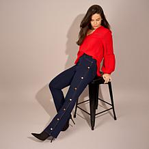 DG2 by Diane Gilman Legacy Stretch Side Seam Button Baby Bootcut Jean